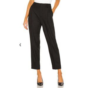 NEW Anine Bing Becky Pleated Trouser Ankle Length Black Size Small $229 [jb]